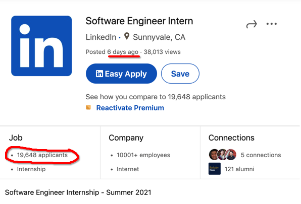 software engineer intern position